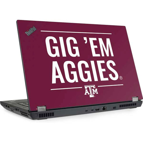 Texas A&M University Gig Em Aggies Lenovo ThinkPad Skin