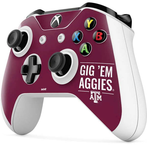 Texas A&M University Gig Em Aggies Xbox One S All-Digital Edition Bundle Skin