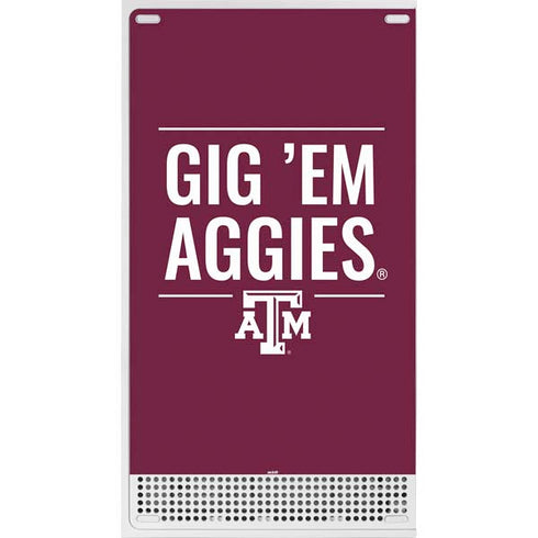 Texas A&M University Gig Em Aggies Xbox Series S Bundle Skin