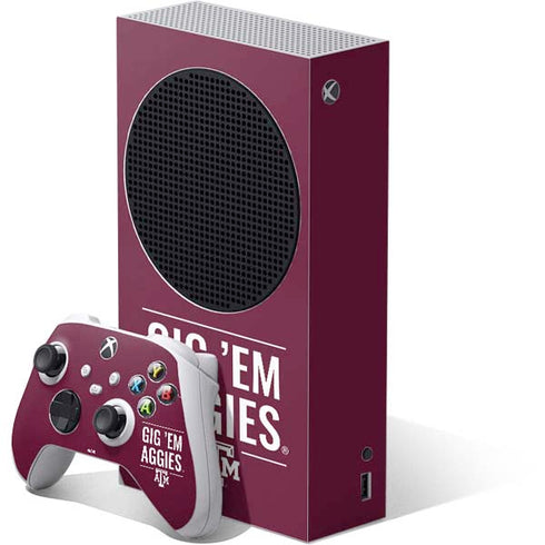 Texas A&M University Gig Em Aggies Xbox Series S Bundle Skin