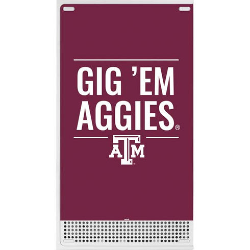 Texas A&M University Gig Em Aggies Xbox Series S Console Skin