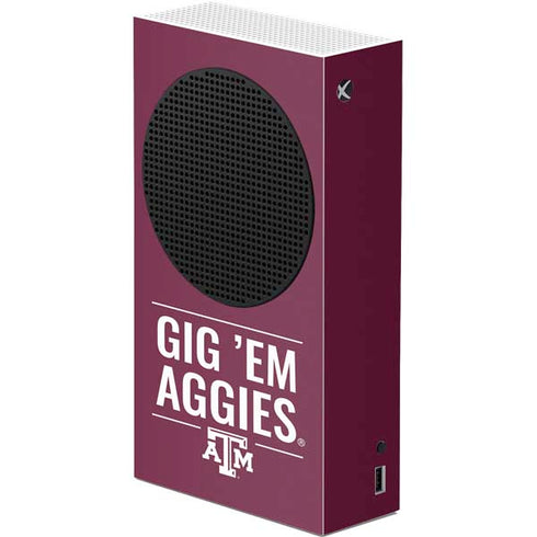 Texas A&M University Gig Em Aggies Xbox Series S Console Skin