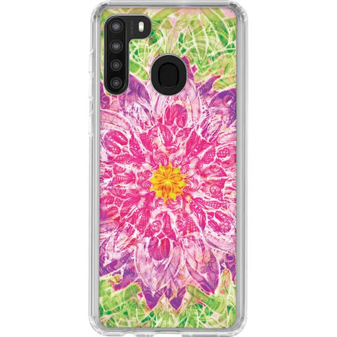 Ginseng Flower Galaxy A21 Clear Case