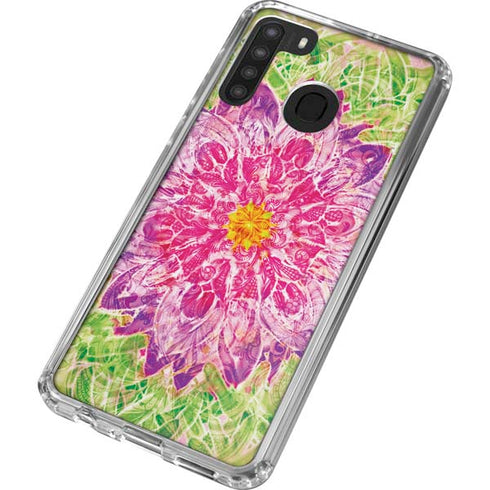 Ginseng Flower Galaxy A21 Clear Case