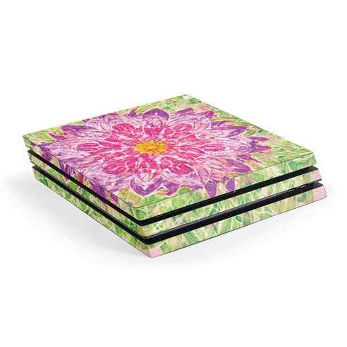 Ginseng Flower PS4 Pro Console Skin
