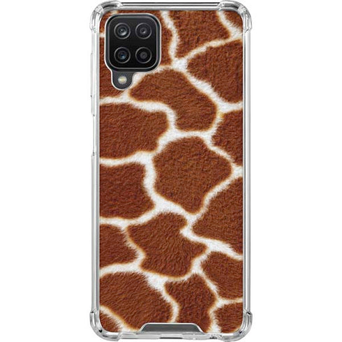 Giraffe Animal Print Galaxy A12 Clear Case