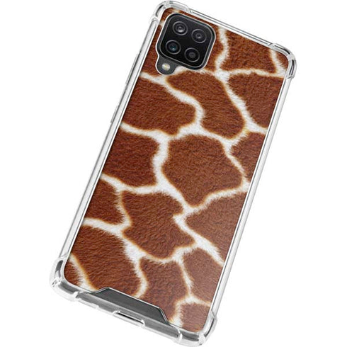 Giraffe Animal Print Galaxy A12 Clear Case