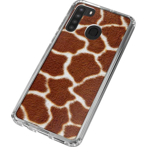 Giraffe Animal Print Galaxy A21 Clear Case