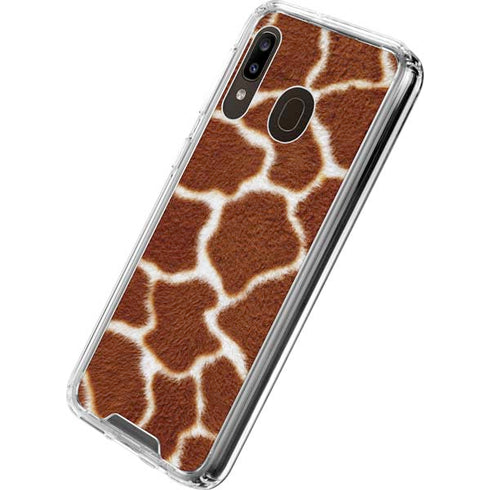 Giraffe Animal Print Galaxy A30 Clear Case