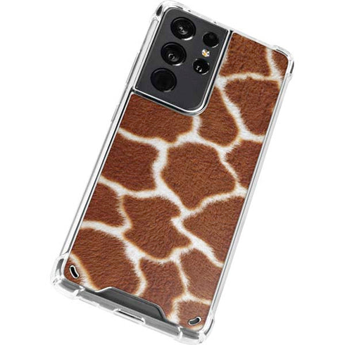 Giraffe Animal Print Galaxy S21 Ultra 5G Clear Case