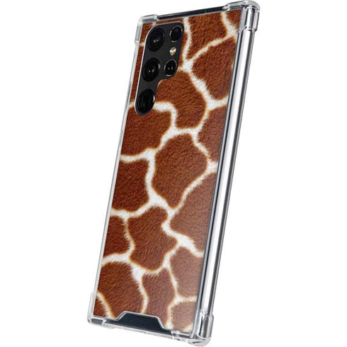 Giraffe Animal Print Galaxy S22 Ultra Clear Case