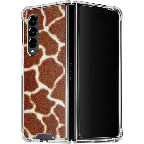 Giraffe Animal Print Galaxy Z Fold4 5G Clear Case