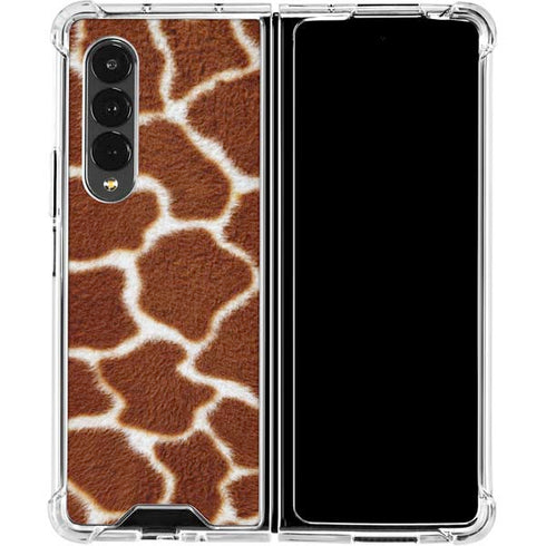 Giraffe Animal Print Galaxy Z Fold4 5G Clear Case