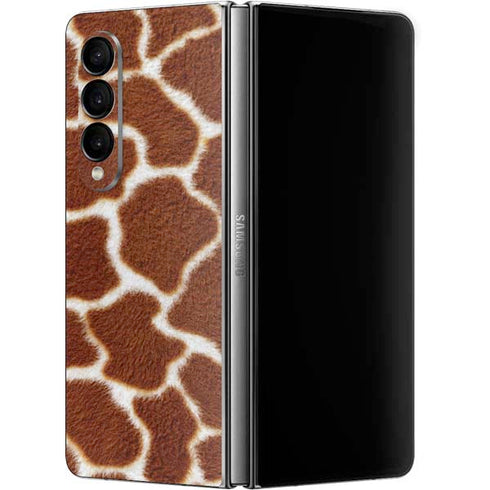 Giraffe Animal Print Galaxy Z Fold4 5G Skin