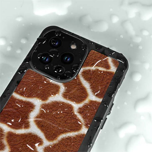 Giraffe Animal Print iPhone 14 Pro Waterproof Case