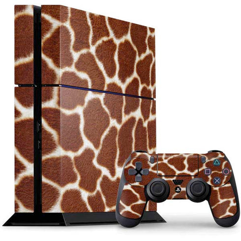 Giraffe Animal Print PS4 Console and Controller Bundle Skin