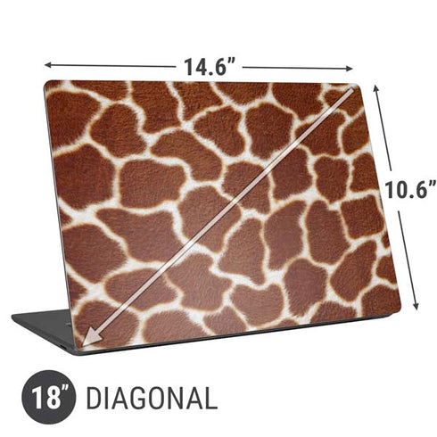 Giraffe Animal Print Universal Laptop 18in (14.6 x 10.6in) Skin