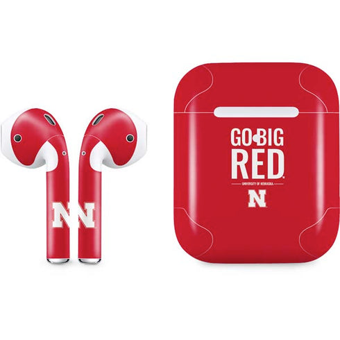 University of Nebraska Go Big Red Apple AirPods 2 Skin