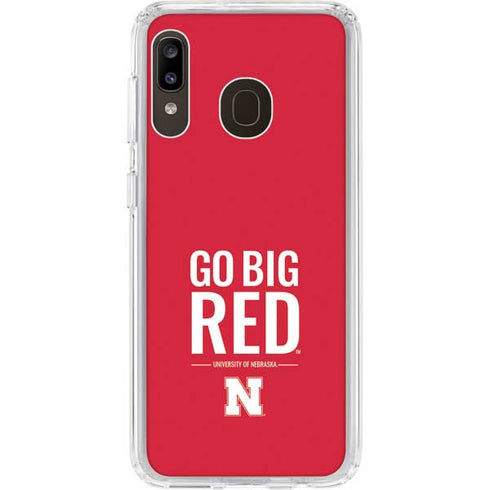 University of Nebraska Go Big Red Galaxy A20 Clear Case