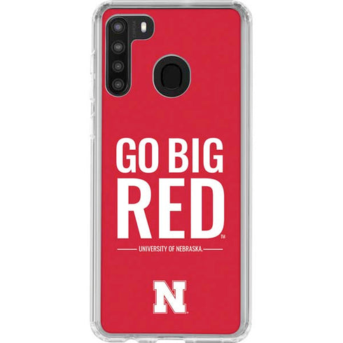 University of Nebraska Go Big Red Galaxy A21 Clear Case