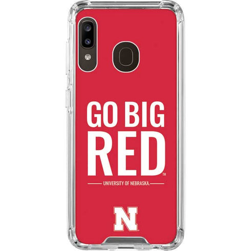 University of Nebraska Go Big Red Galaxy A30 Clear Case