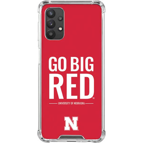 University of Nebraska Go Big Red Galaxy A32 5G Clear Case