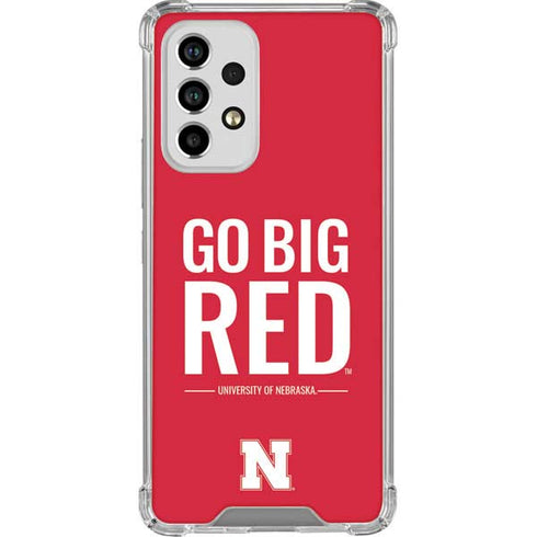 University of Nebraska Go Big Red Galaxy A53 5G Clear Case