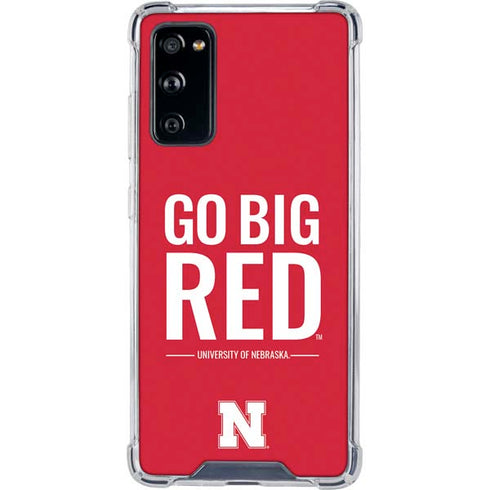 University of Nebraska Go Big Red Galaxy S20 FE Clear Case