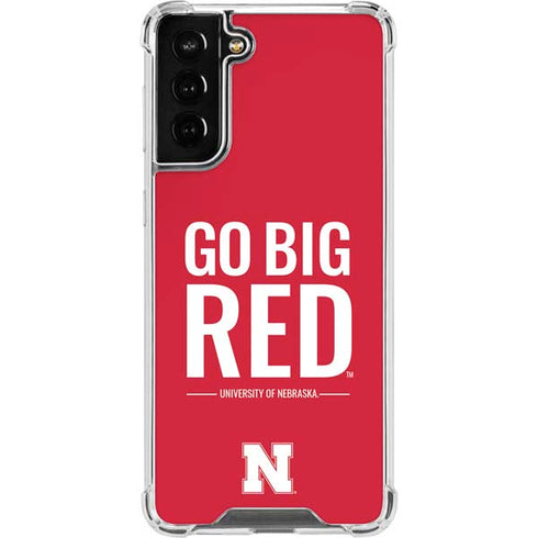 University of Nebraska Go Big Red Galaxy S21 FE Clear Case