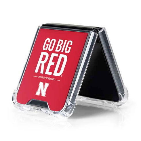 University of Nebraska Go Big Red Galaxy Z Flip5 5G Clear Case