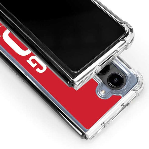 University of Nebraska Go Big Red Galaxy Z Fold5 5G Clear Case