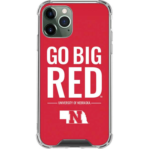 University of Nebraska Go Big Red iPhone 11 Pro Max Clear Case