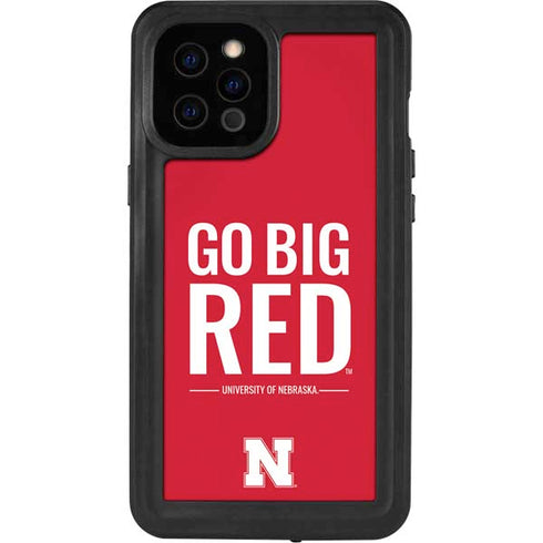 University of Nebraska Go Big Red iPhone 12 Pro Max Waterproof Case