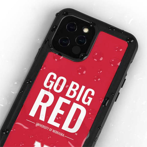 University of Nebraska Go Big Red iPhone 12 Pro Max Waterproof Case