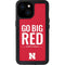 University of Nebraska Go Big Red iPhone 13 Mini Waterproof Case