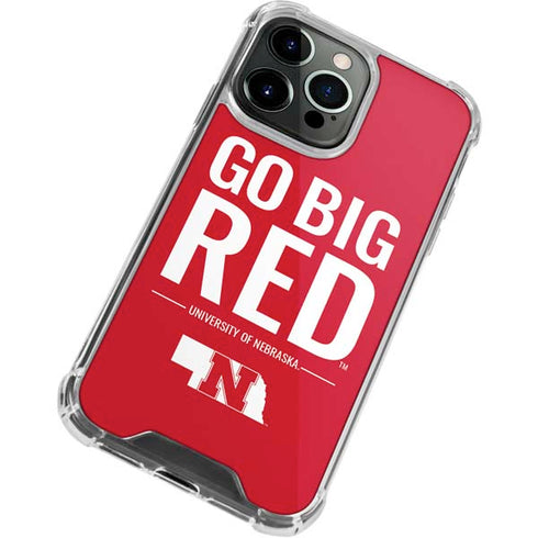 University of Nebraska Go Big Red iPhone 13 Pro Clear Case