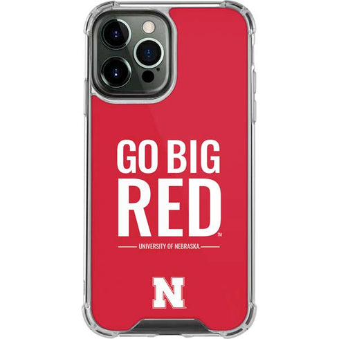 University of Nebraska Go Big Red iPhone 13 Pro Max Clear Case