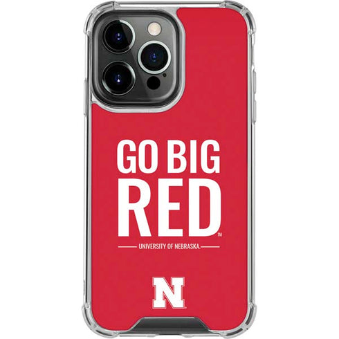 University of Nebraska Go Big Red iPhone 14 Pro Clear Case