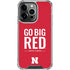 University of Nebraska Go Big Red iPhone 14 Pro Clear Case