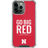 University of Nebraska Go Big Red iPhone 14 Pro Max Clear Case