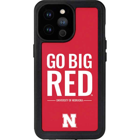 University of Nebraska Go Big Red iPhone 14 Pro Max Waterproof Case