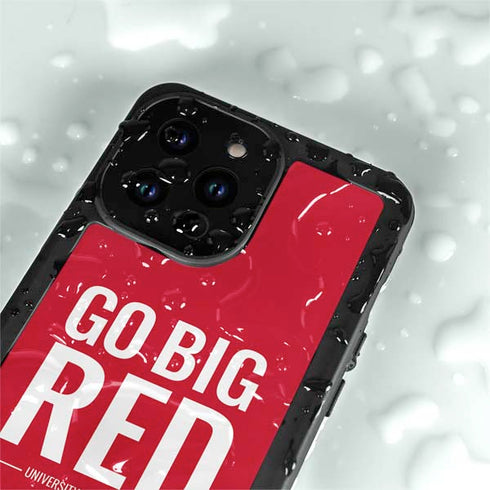 University of Nebraska Go Big Red iPhone 14 Pro Max Waterproof Case