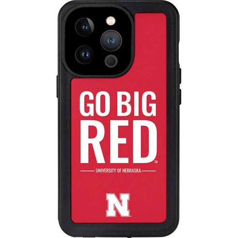 University of Nebraska Go Big Red iPhone 14 Pro Waterproof Case
