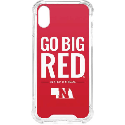 University of Nebraska Go Big Red iPhone XS Clear Case
