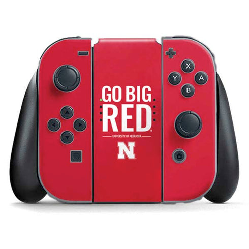 University of Nebraska Go Big Red Nintendo Switch (2017-2021) Joy-Con Controller Skin