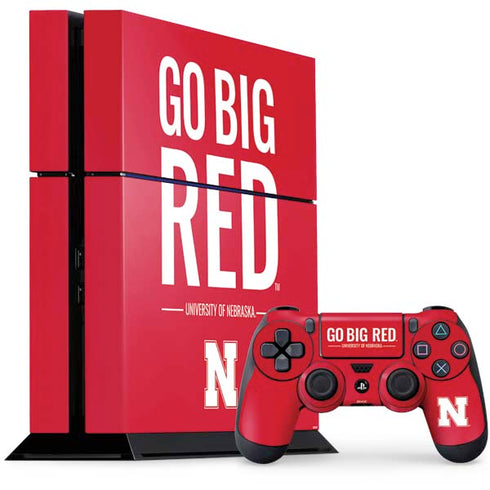 University of Nebraska Go Big Red PS4 Console and Controller Bundle Skin