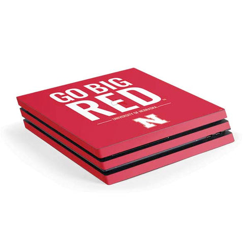 University of Nebraska Go Big Red PS4 Pro Console Skin