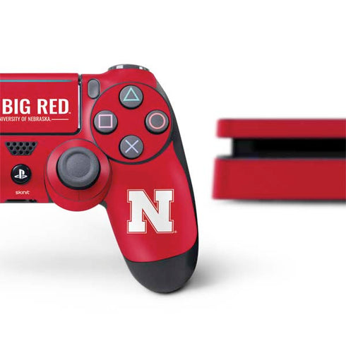 University of Nebraska Go Big Red PS4 Slim Bundle Skin