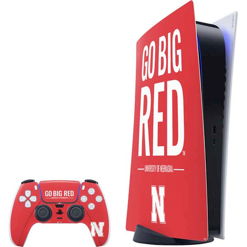 University of Nebraska Go Big Red PS5 Digital Edition Bundle Skin