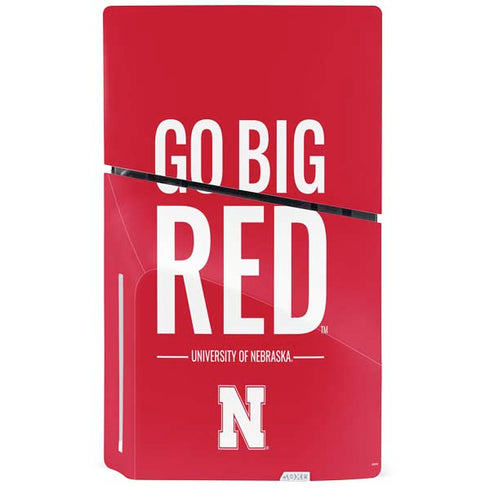 University of Nebraska Go Big Red PS5 Slim Disk Console Skin